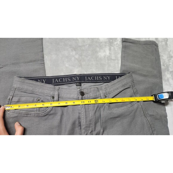 JACHS New York Straight Fit 5-Pocket Gray Pant Flex Waistband Men 34x32 New - Picture 6 of 10